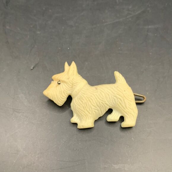 Tilco White Scottie Dog Pin - Picture 1 of 6